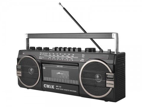Muzikos grotuvas su kasetėmis, USB, AUX, Bluetooth CMiK MK-132BT 